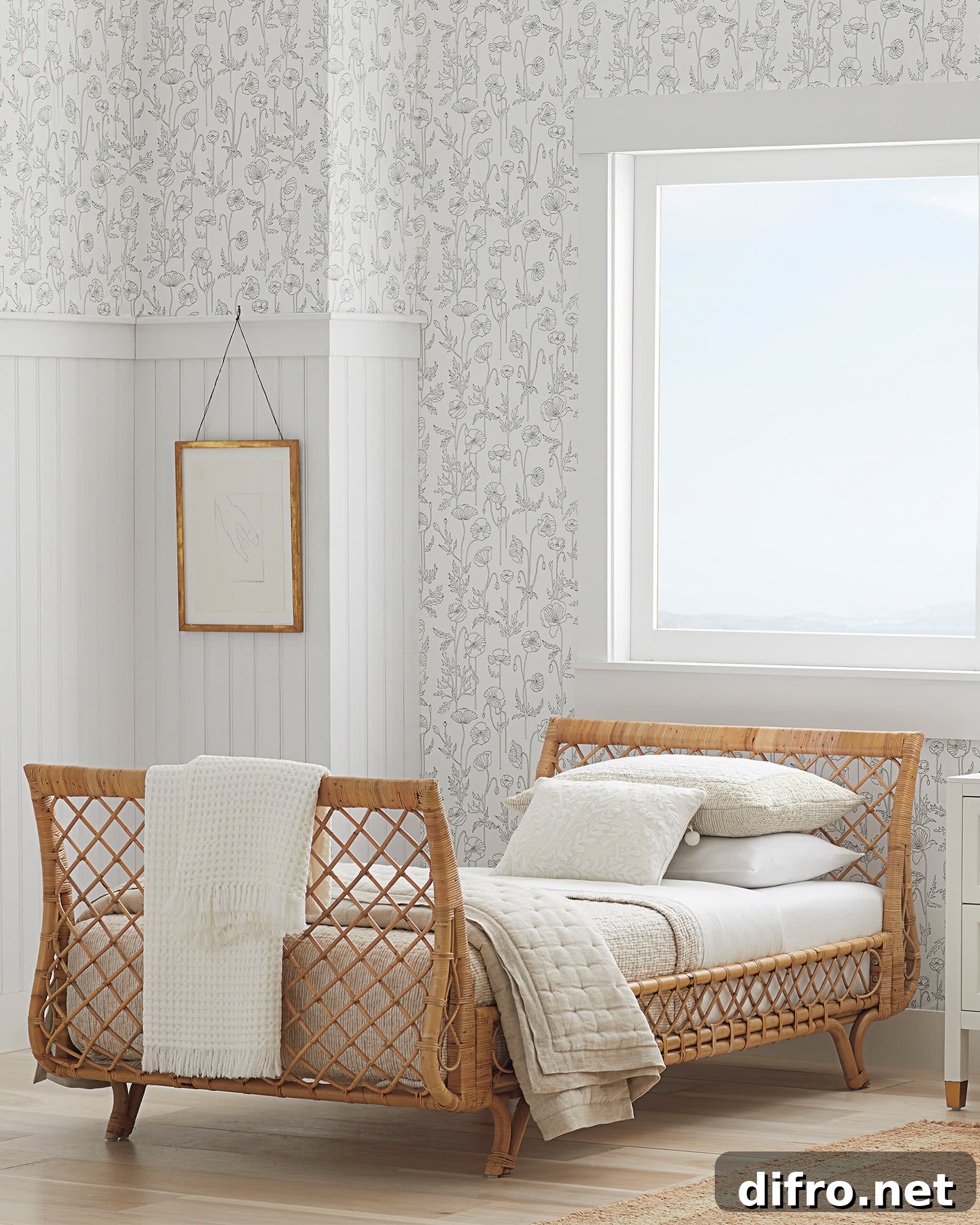 Large rattan daybed