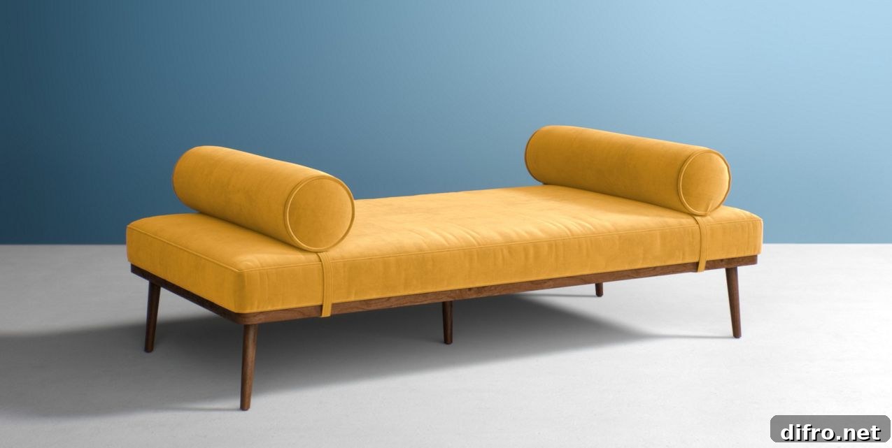 Mustard colored daybed