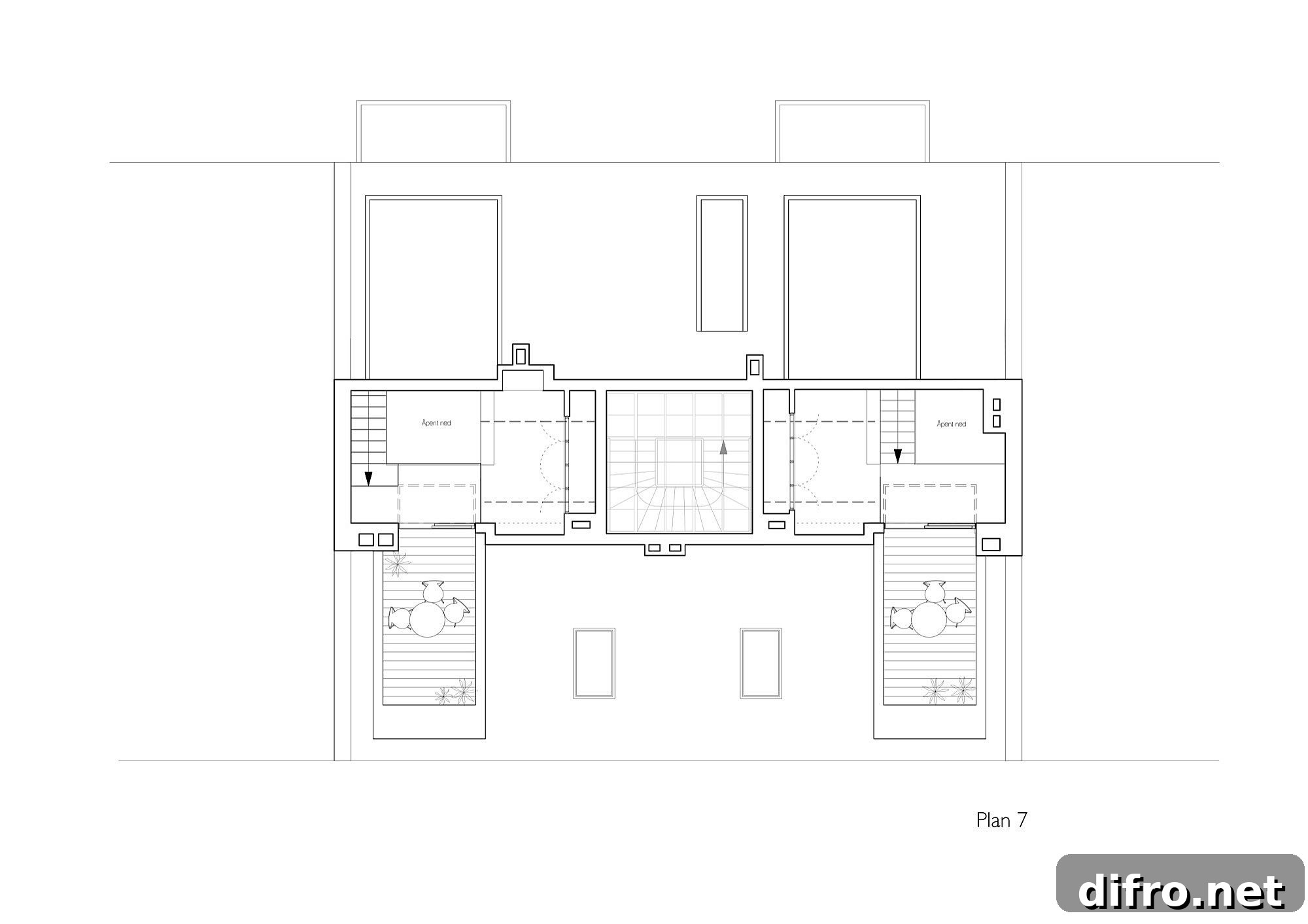 Upper level floor plan