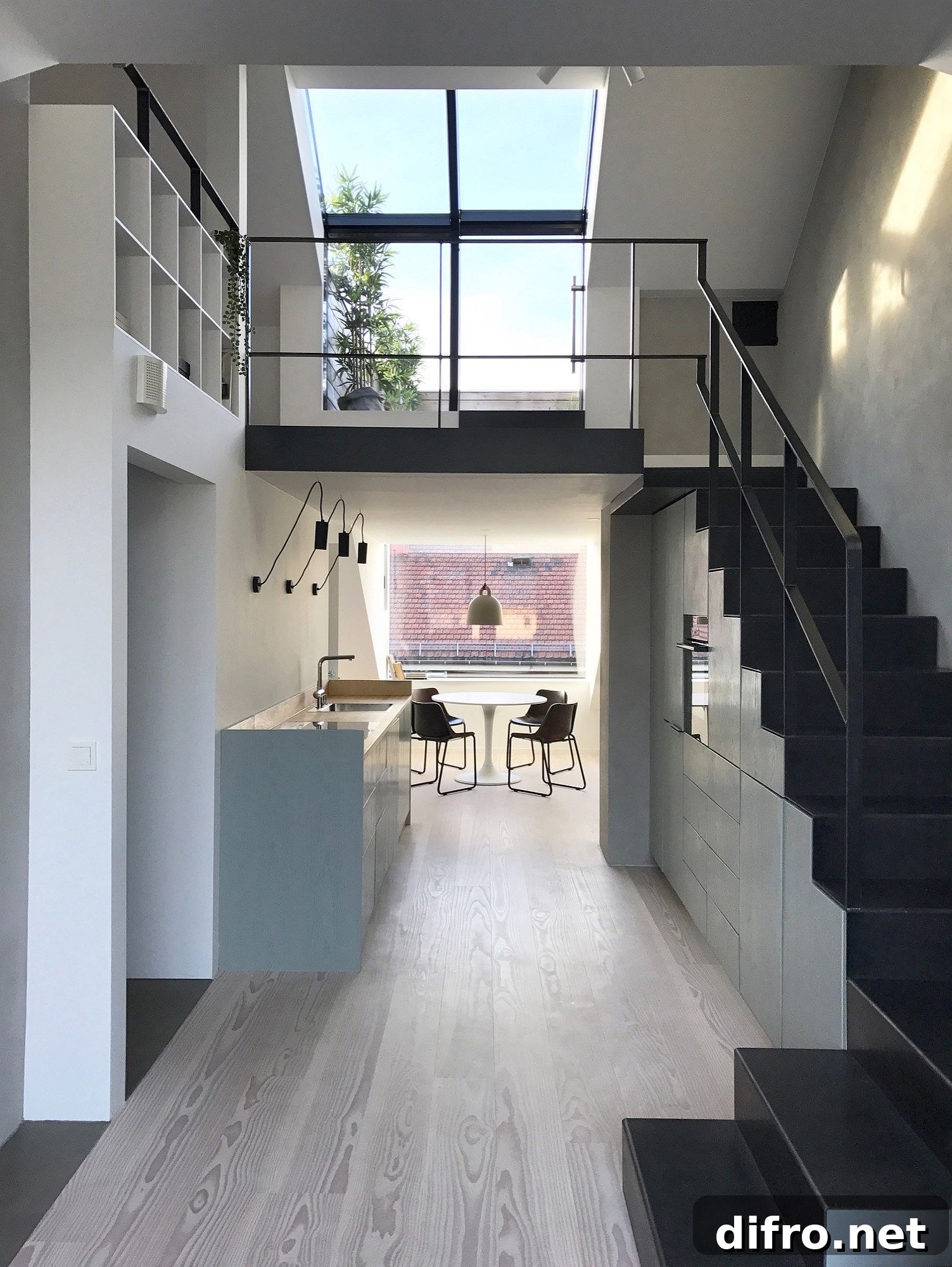 Lower level living spaces