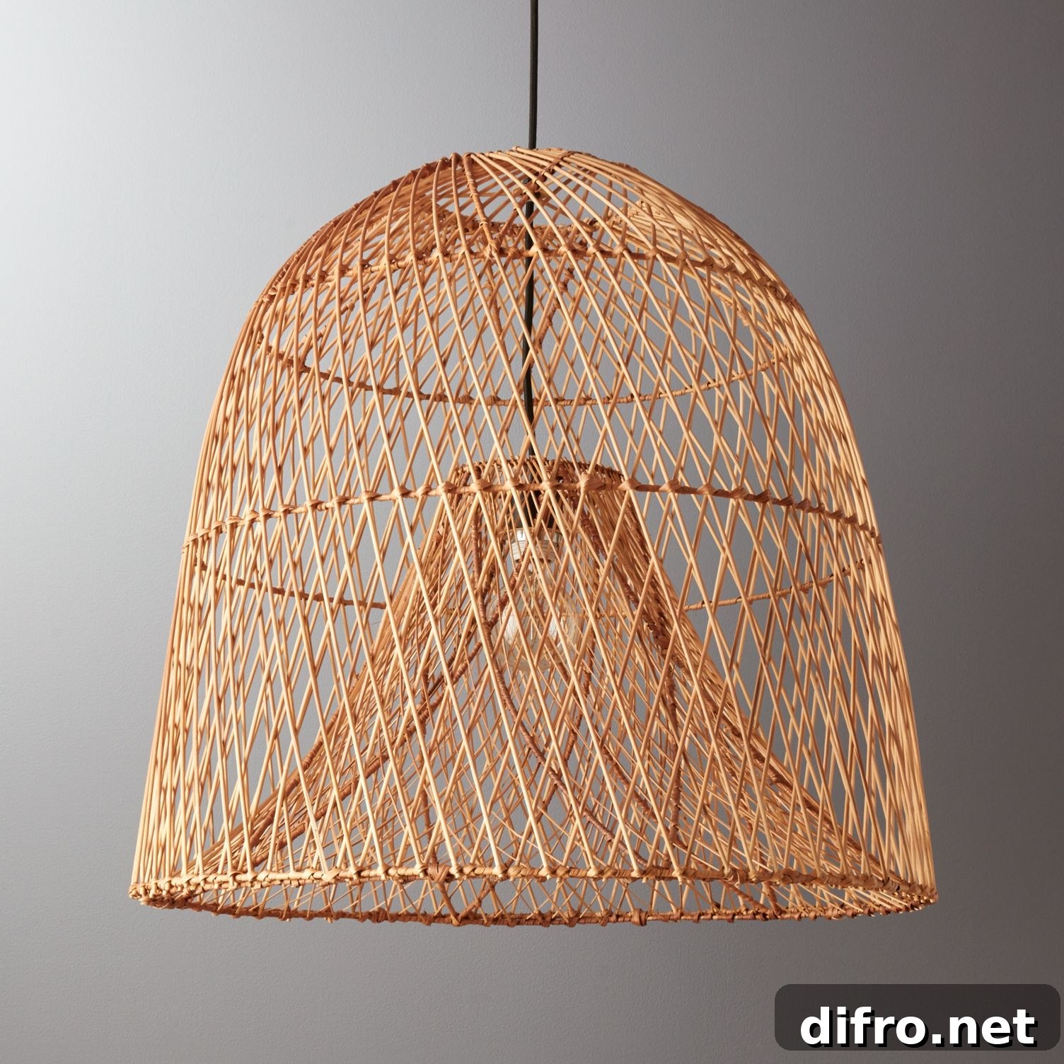 Woven pendant light