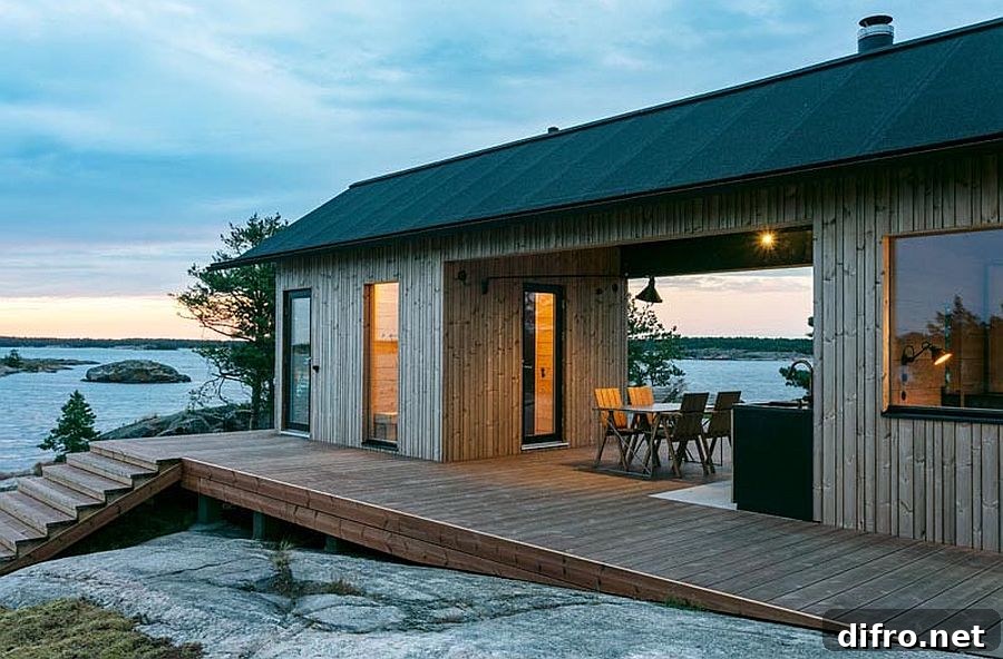 Landscape view around the cabins