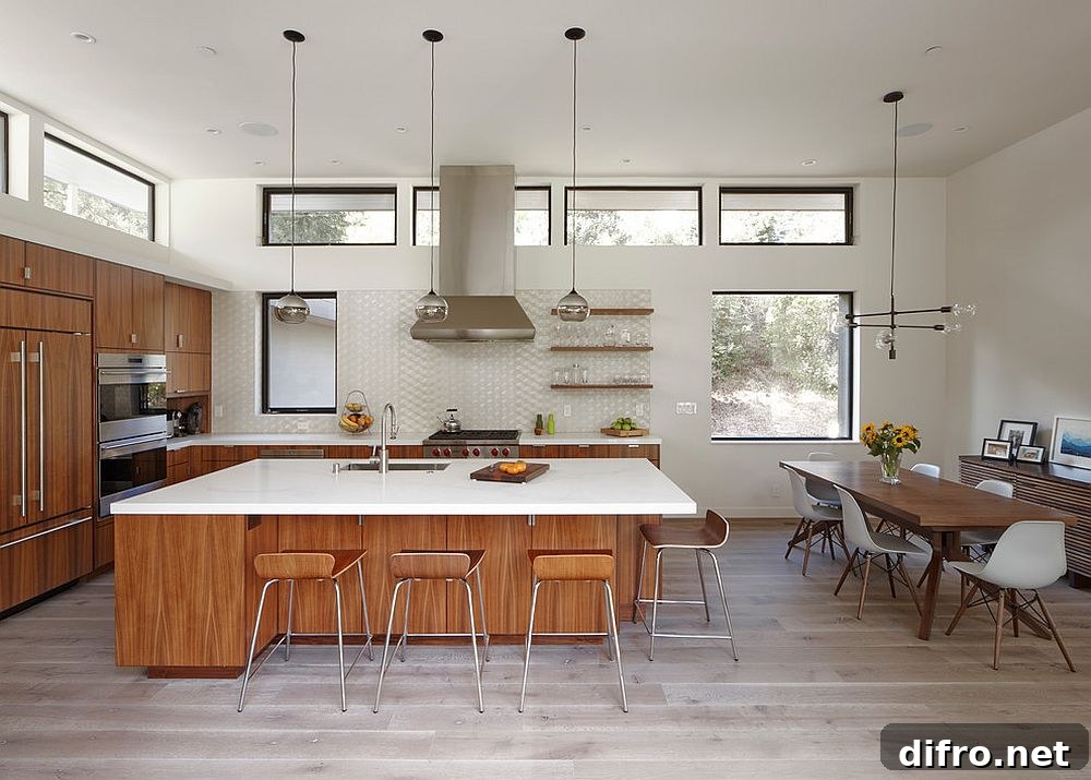 Dining and kitchen areas creating serenity