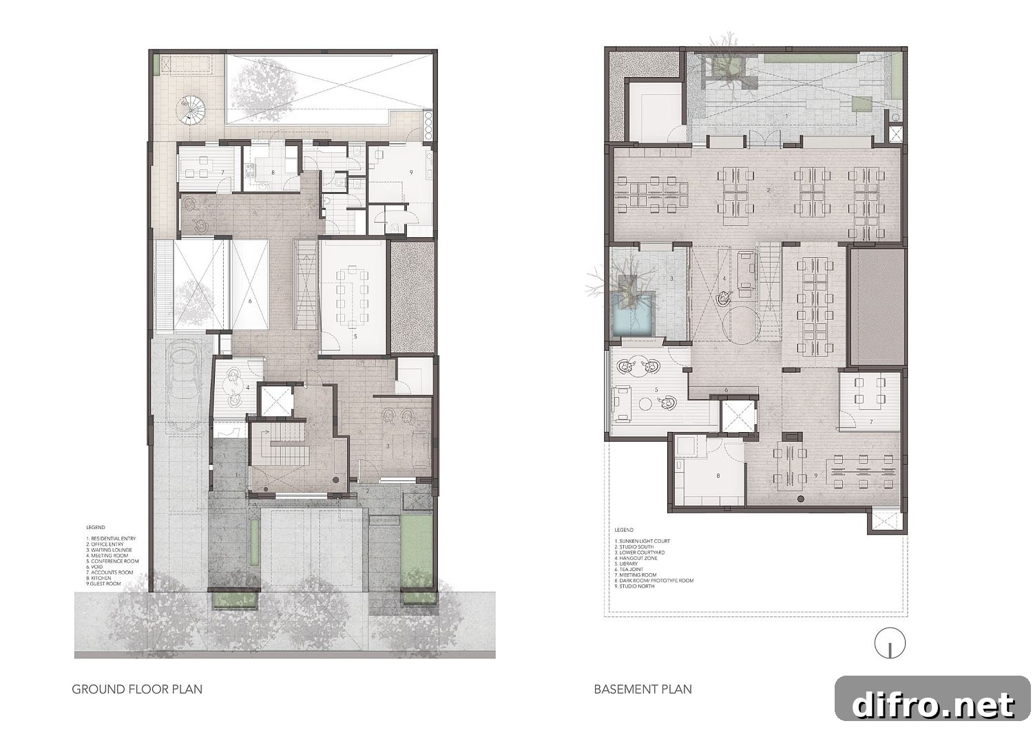 Design and floor plan of Lopez Design Office in Gurugram, India