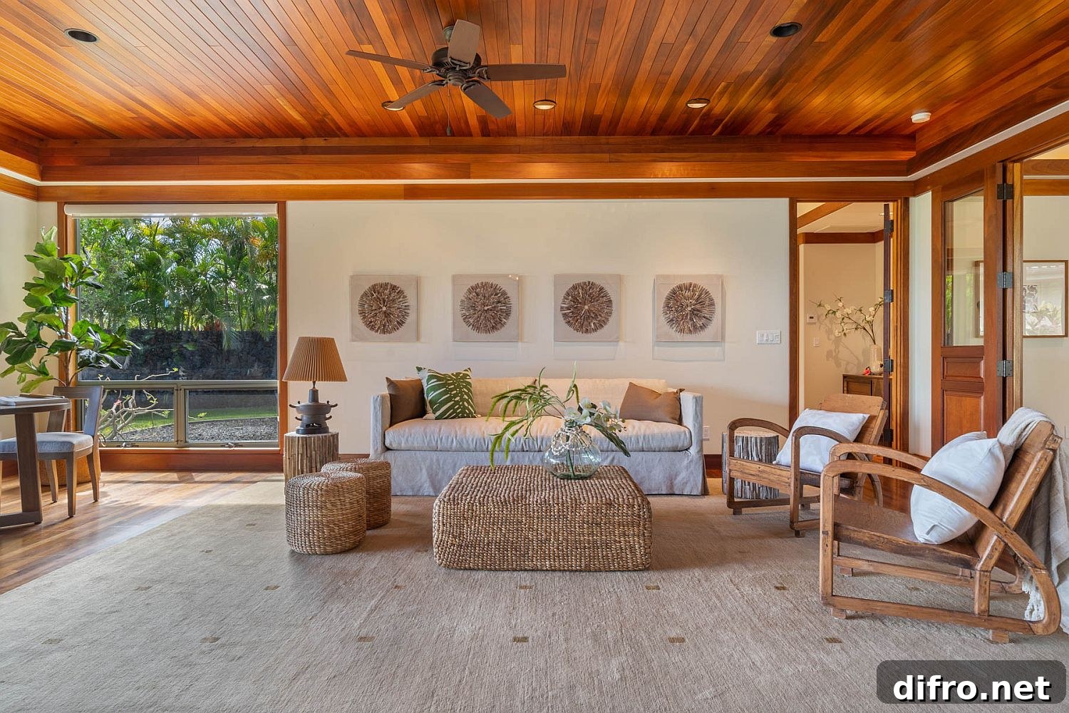 Rattan and bamboo decor
