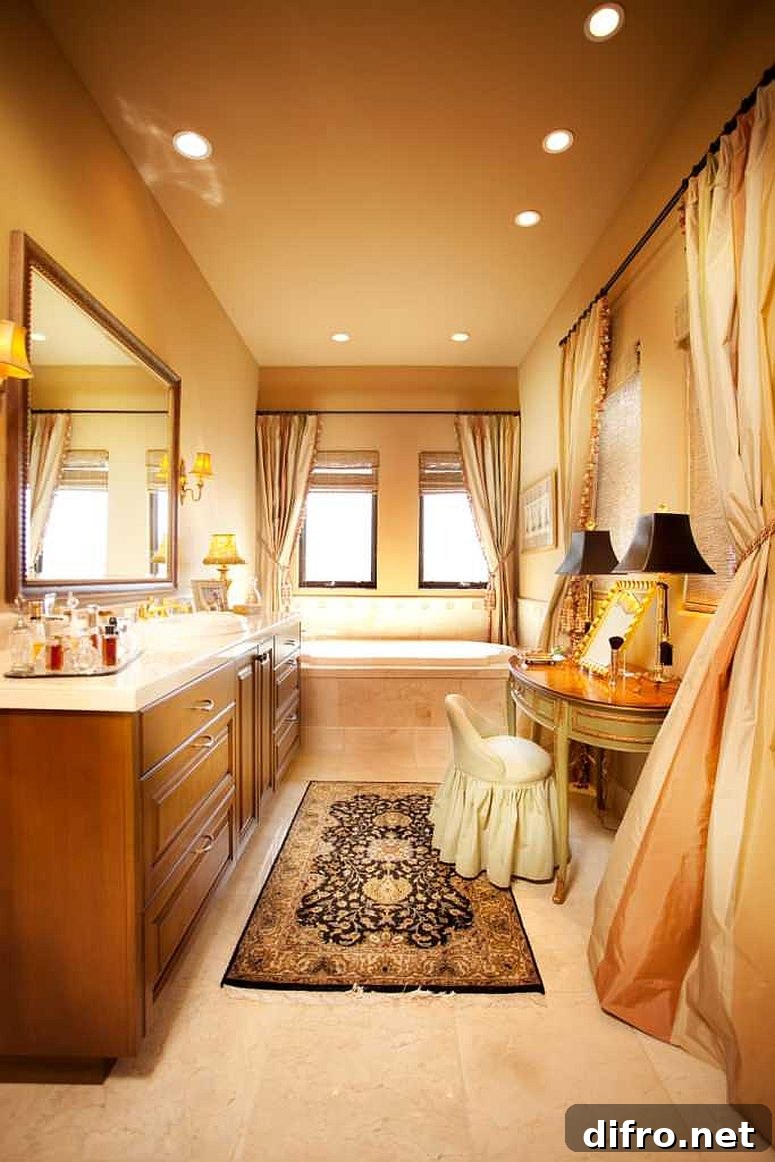 Bathroom walls painted mellow yellow