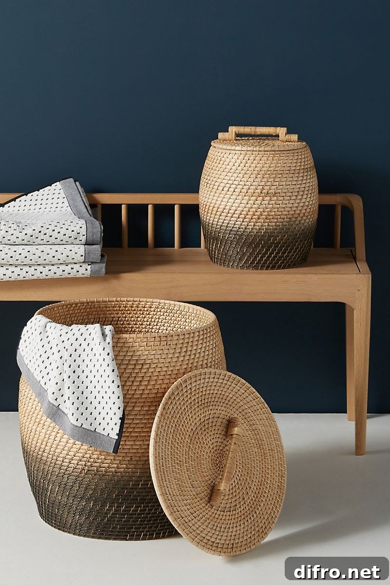 Ombre Wall Ideas for Large and Small Rooms 11 Handwoven ombre basket