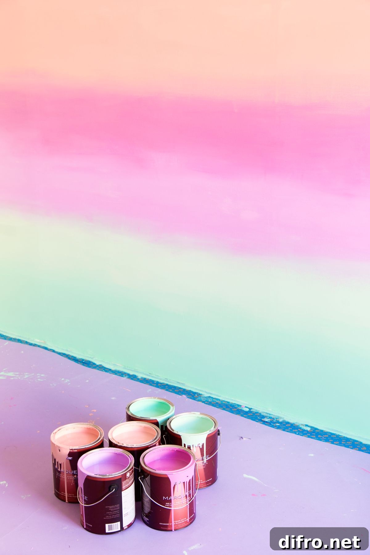 Ombre Wall Ideas for Large and Small Rooms 3 Candy colored ombre wall