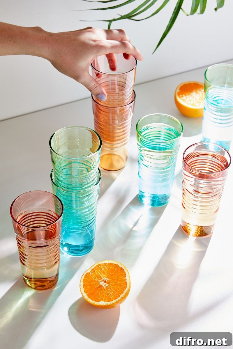 Ombre Wall Ideas for Large and Small Rooms 9 MoMA ombre milk glasses