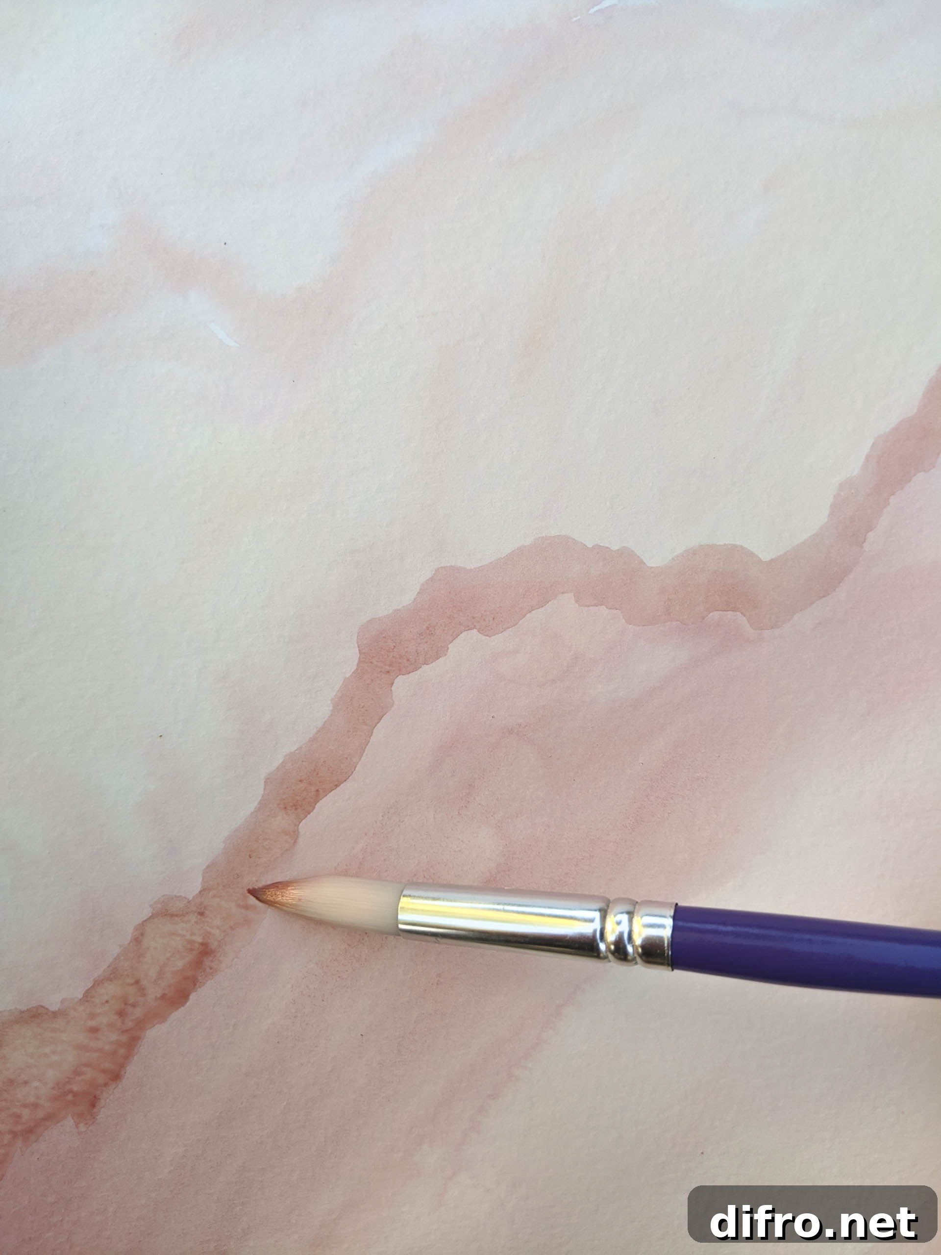 Blending watercolor strokes