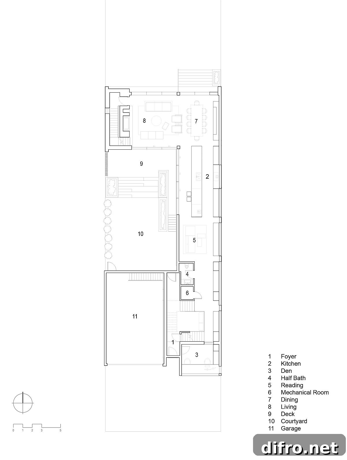 Floor plan of New House in Calgary with multi-level interior