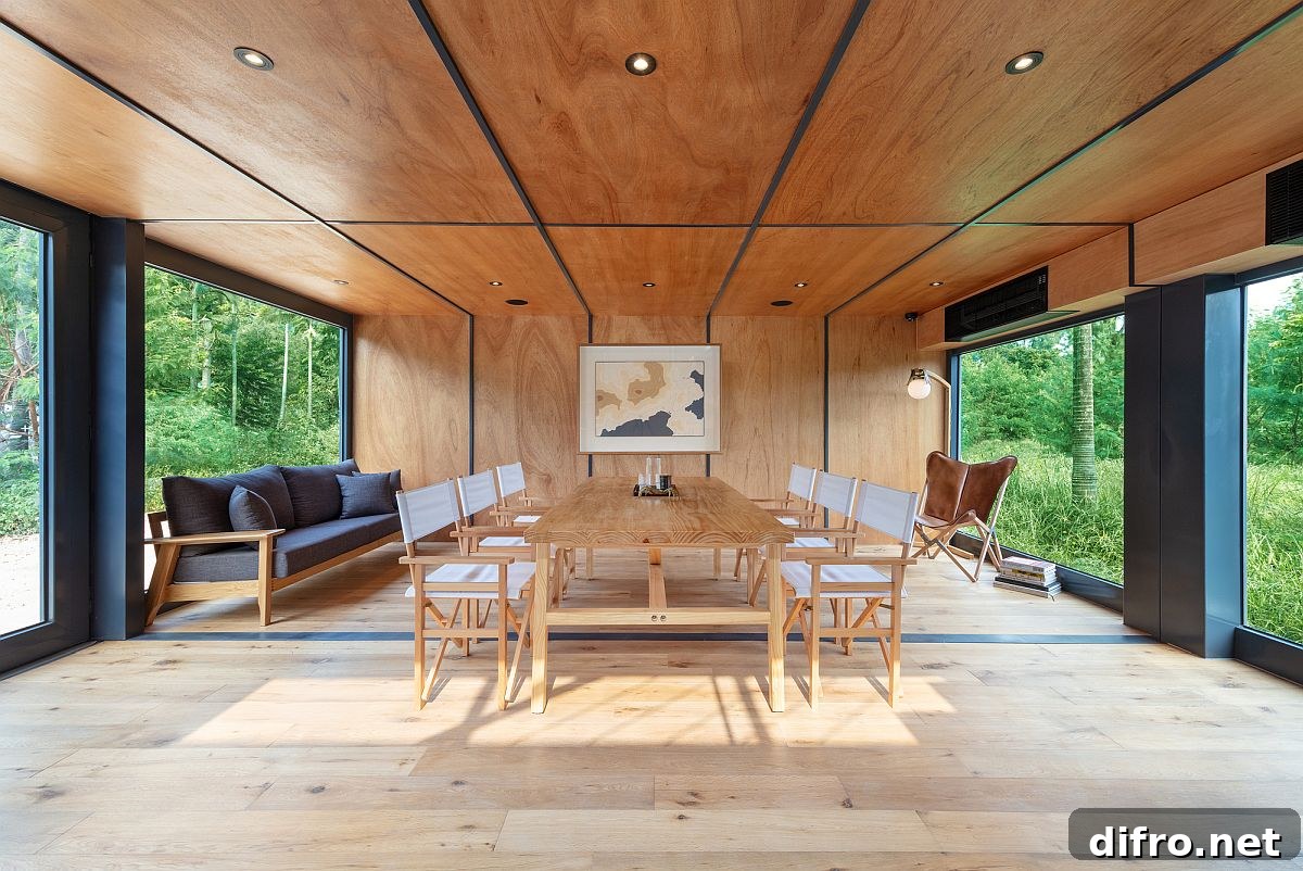 A perfect place to catch up on a conversation with wonderful views and ample natural light
