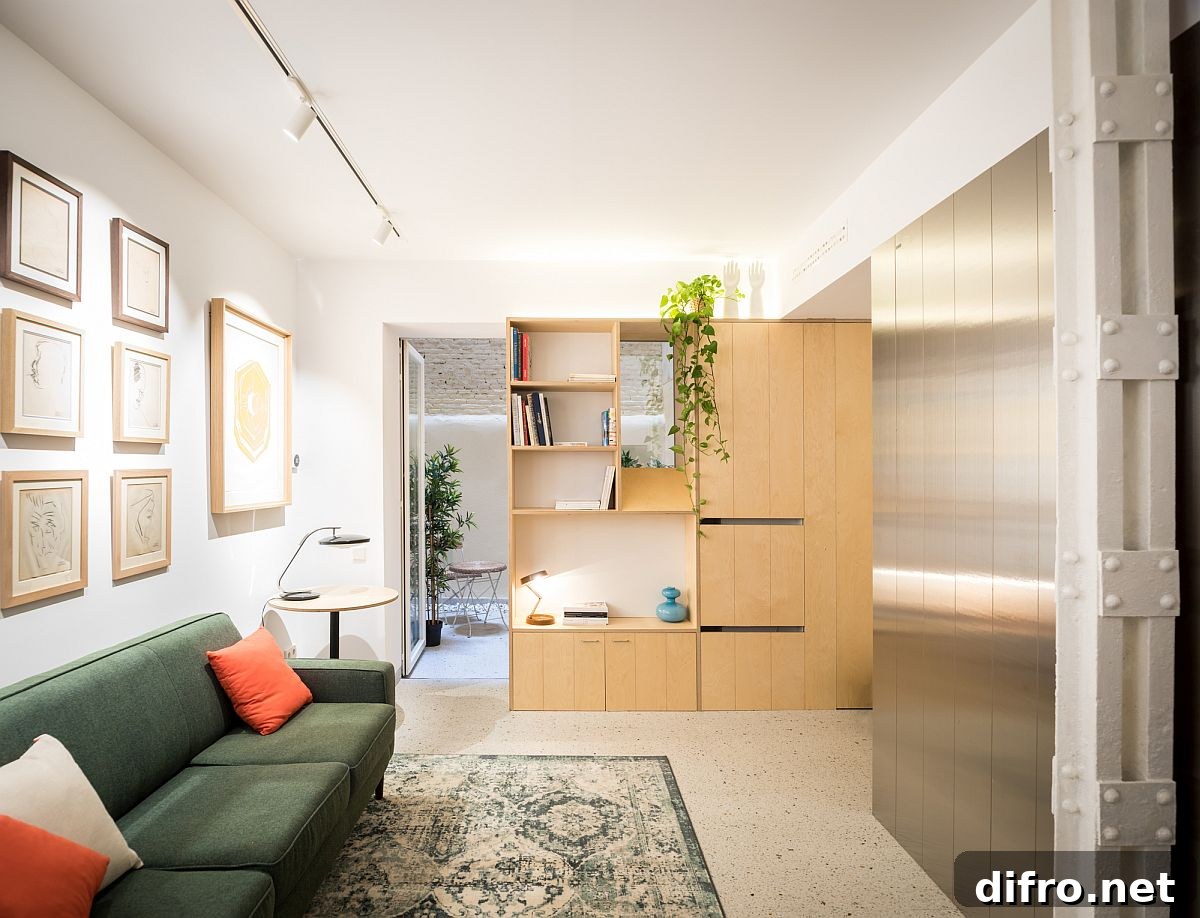 Cozy and space-savvy interior of the M02 Apartment in Spain with smart design