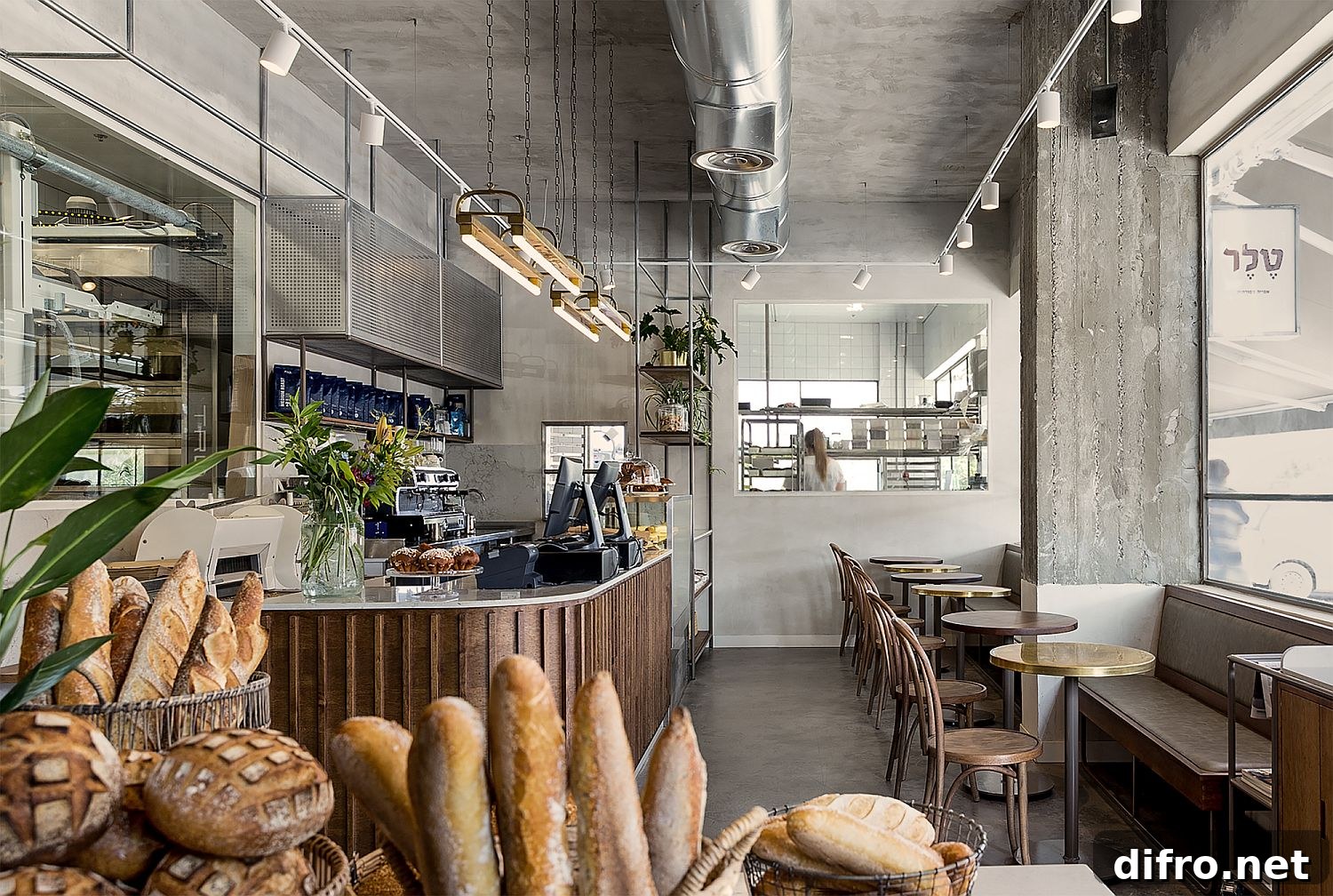 Creation of bread library inside the pastry factory in Israel