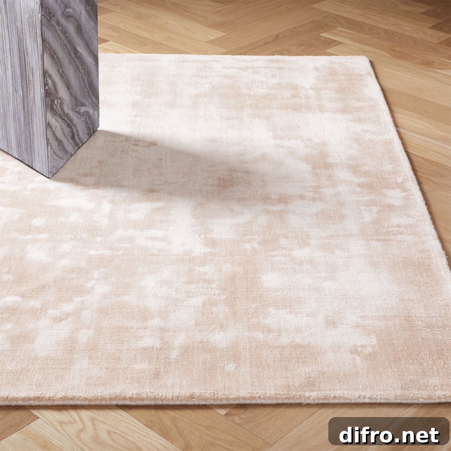 Light pink distressed rug