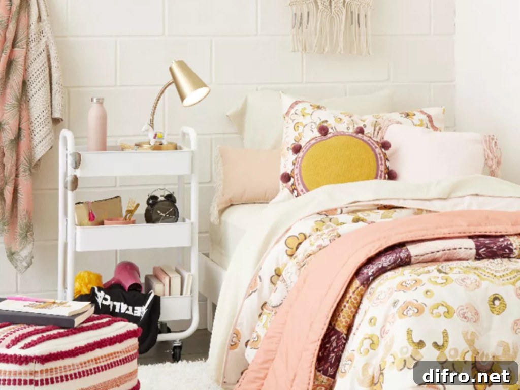 Dorm room decor and bedding inspiration