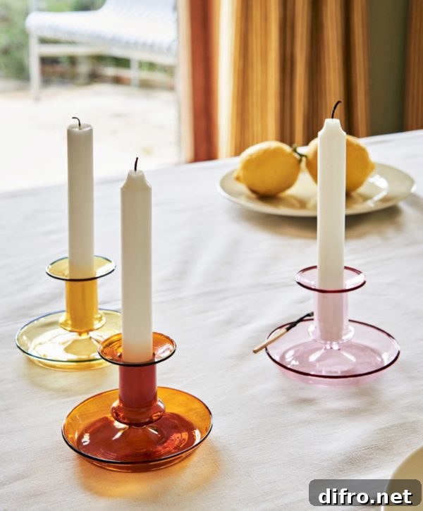 Candleholders that provide warm, soft lighting