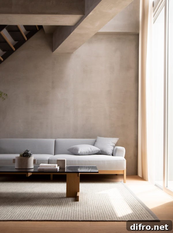 Modern sofa in a Scandinavian living space