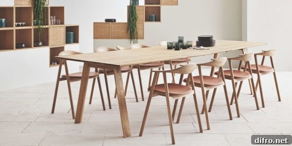 Dining chairs with leather seats and oak frame