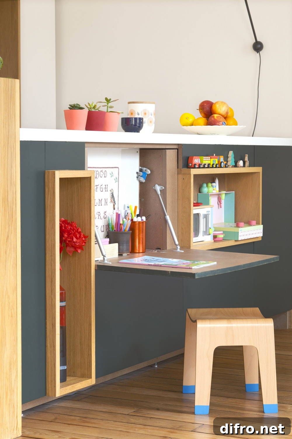 Scandinavian-style small work desk