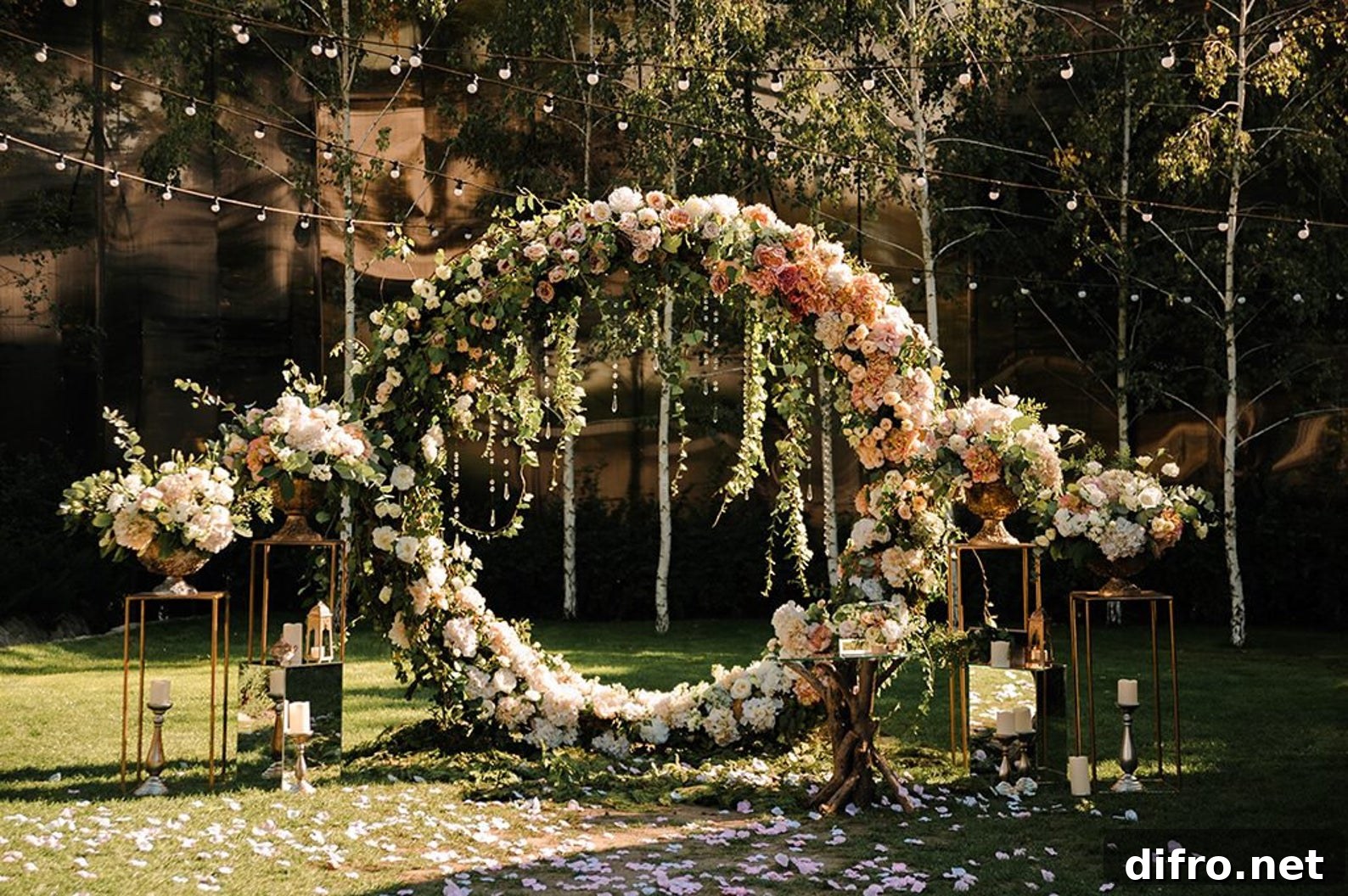 Forged metal circular arch