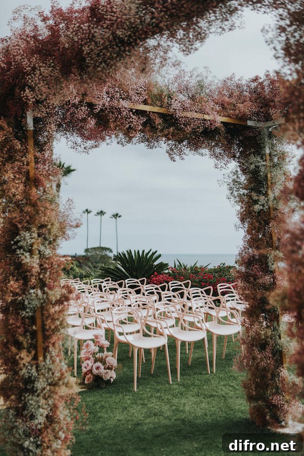 Chuppah with baby's breath