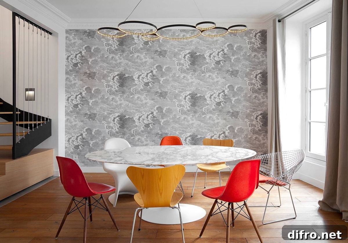 Saarinen Tulip Dining Table with marble top