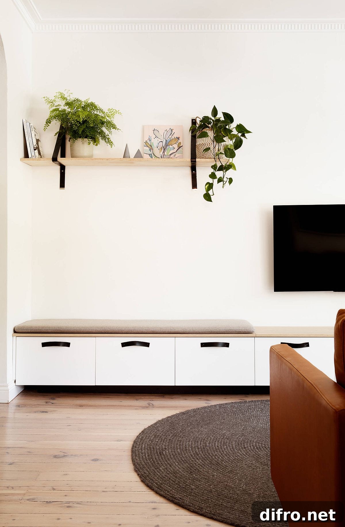 Simple color scheme anchored in white