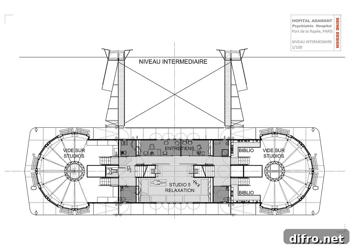 First level floor plan of the hospital
