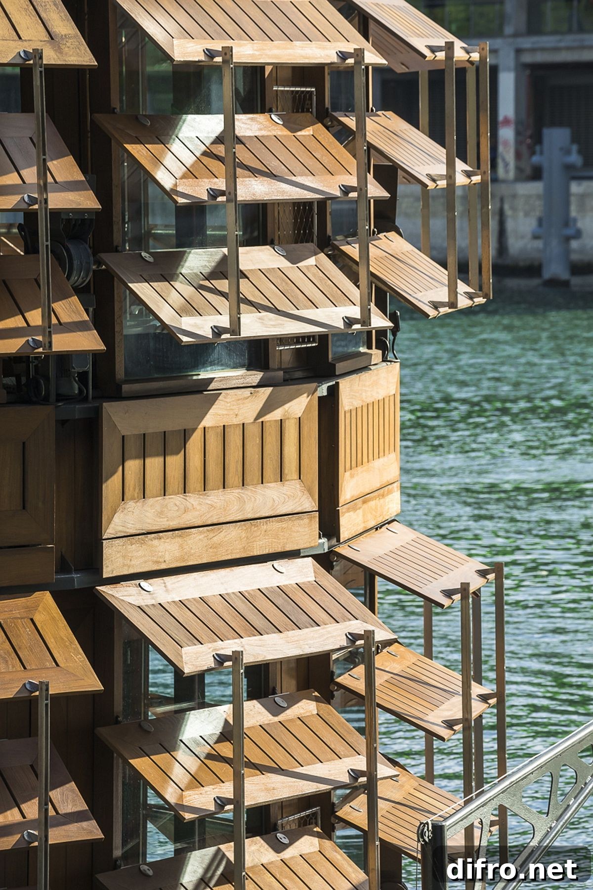 Wooden shutters create varying moods