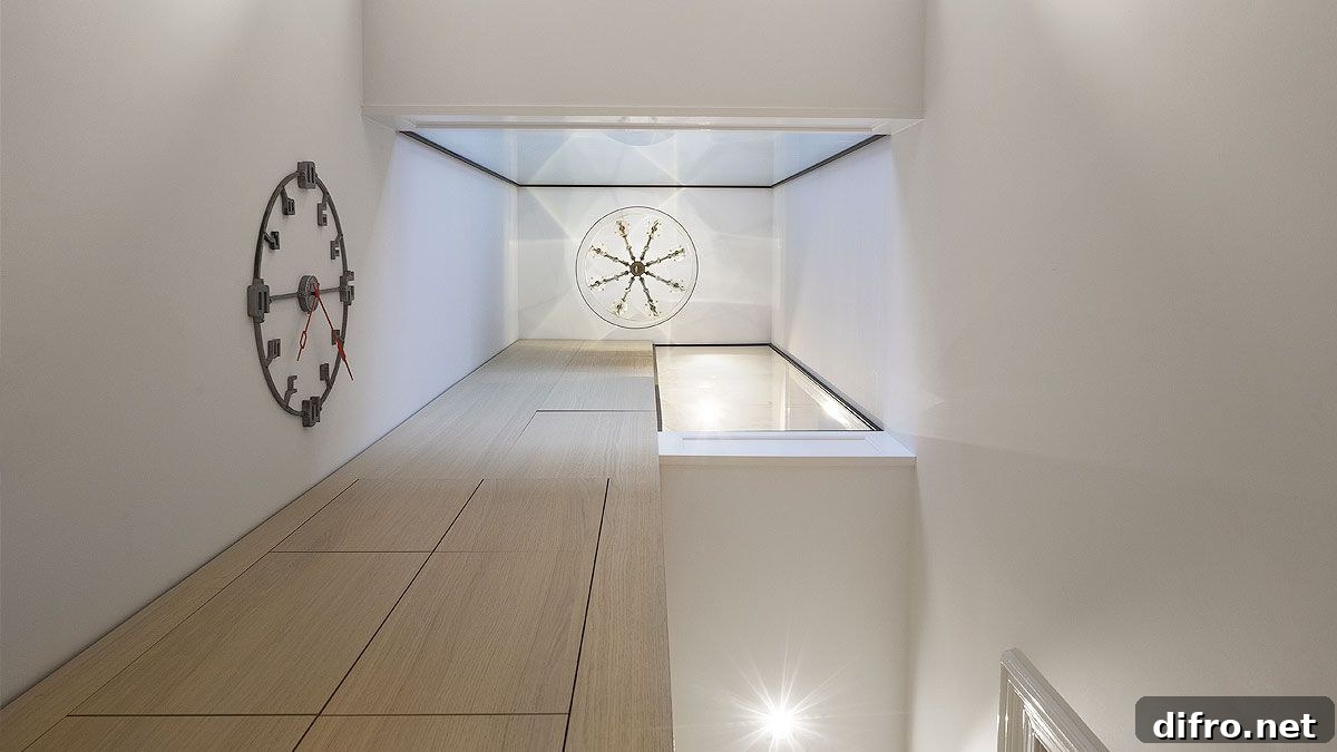 View of the stairwell that brings natural light into the house