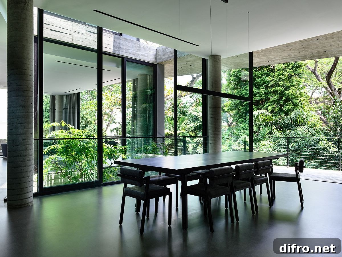 Black, gray and white combined to create a gorgeous dining room