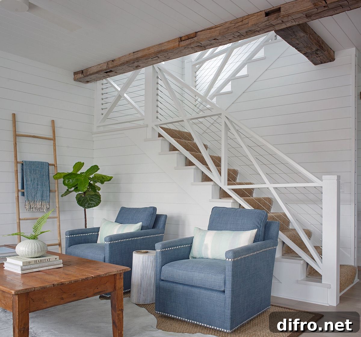 Bohemian chic beach interior