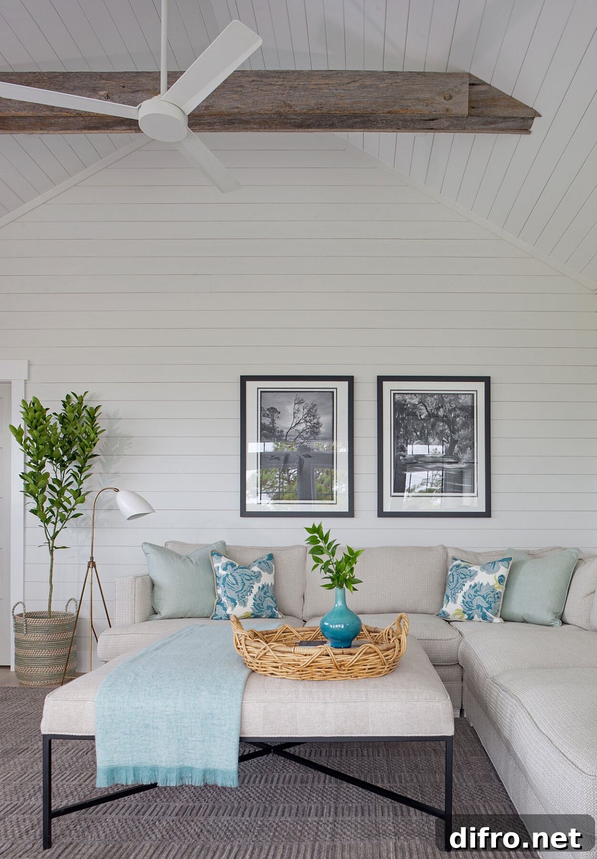 Living room of the beach house on Tybee Island