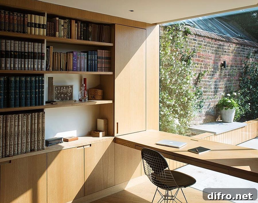 Oak creates connection between reading room and garden