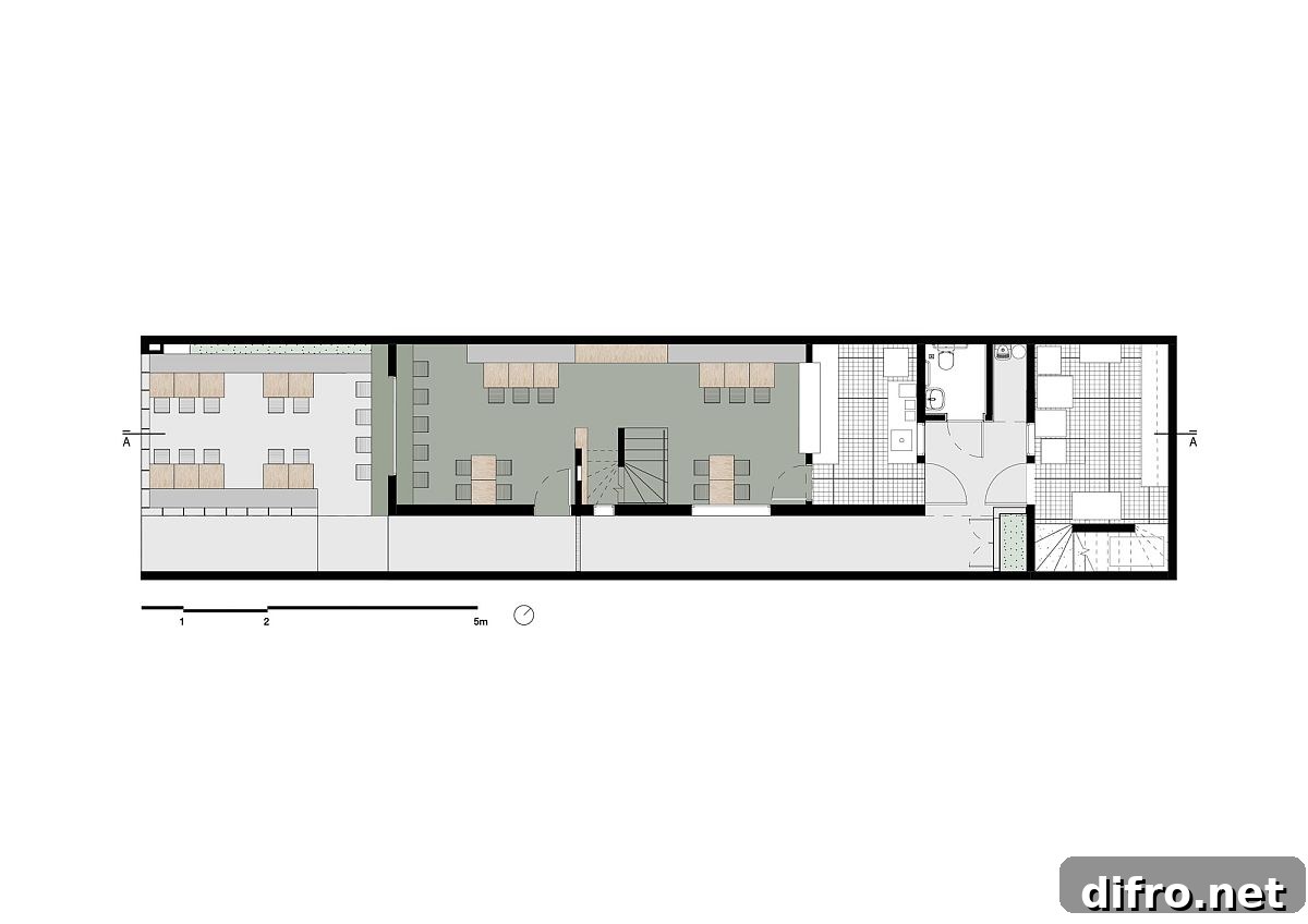 Floor plan diagram of the restaurant layout