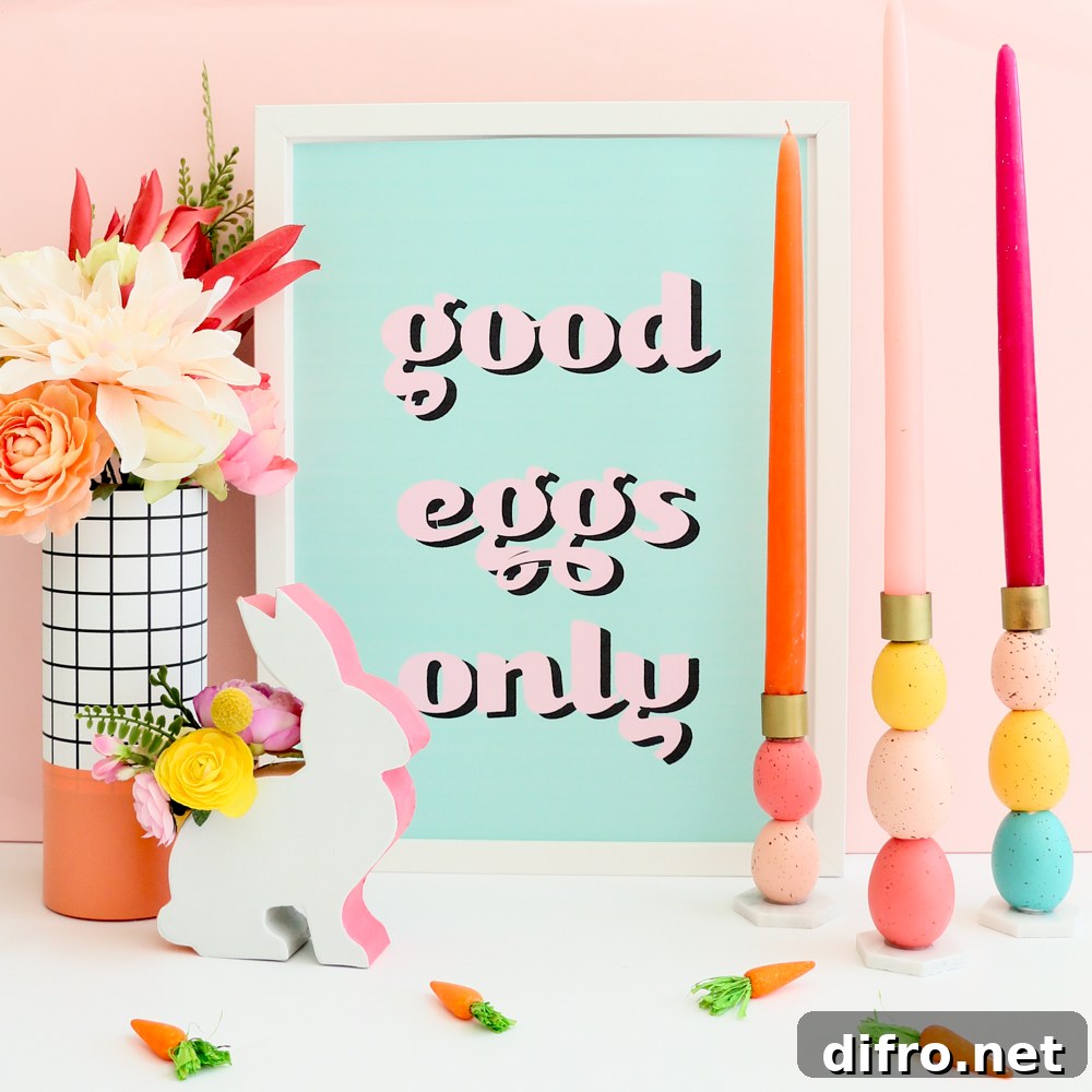 Speckled egg candle holders DIY