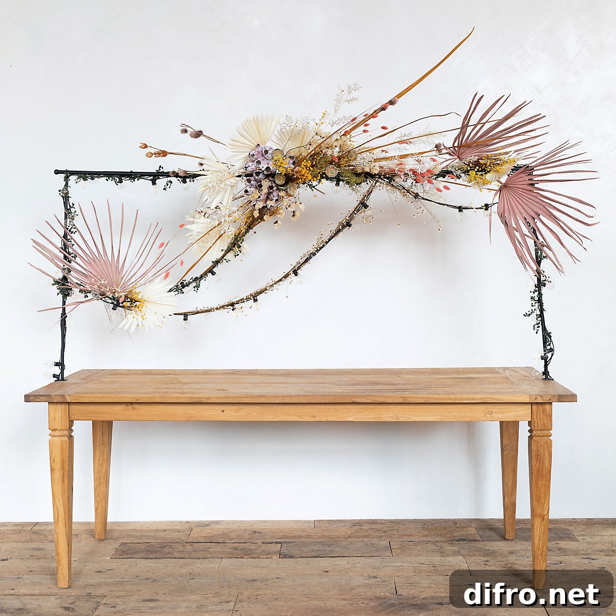 Dried floral statement piece