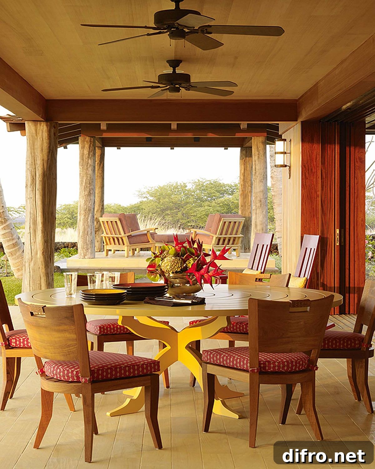 Wooden porch transformed into a tranquil retreat