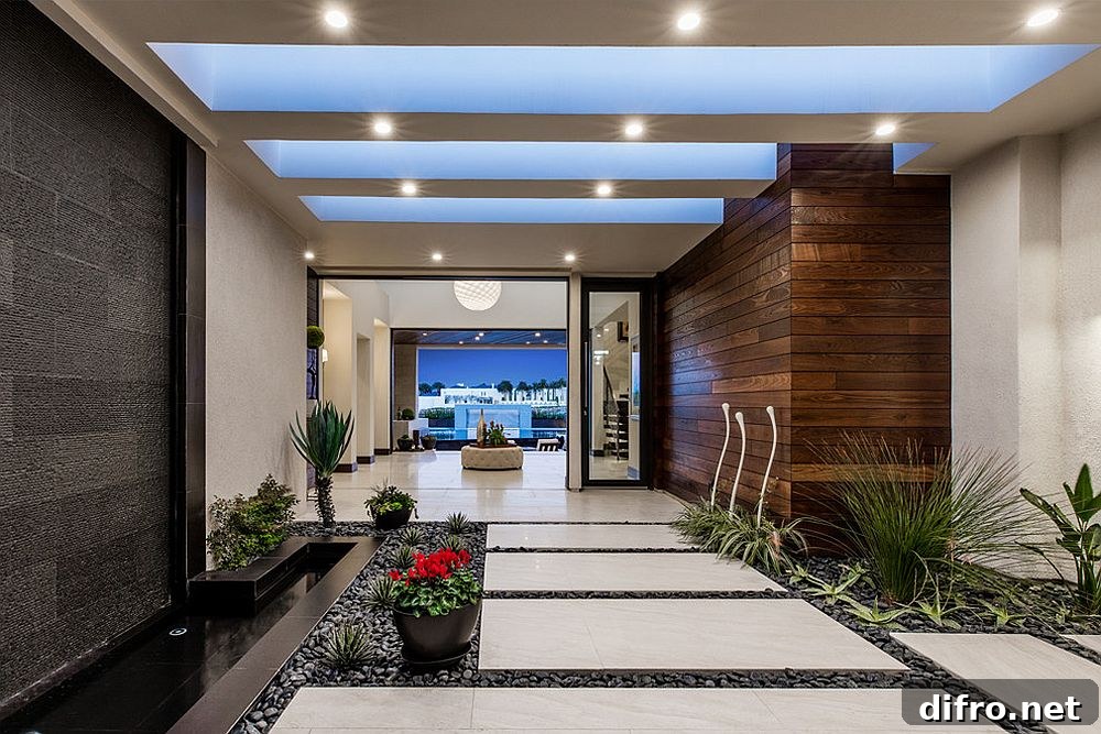 Entry blending interior with exterior