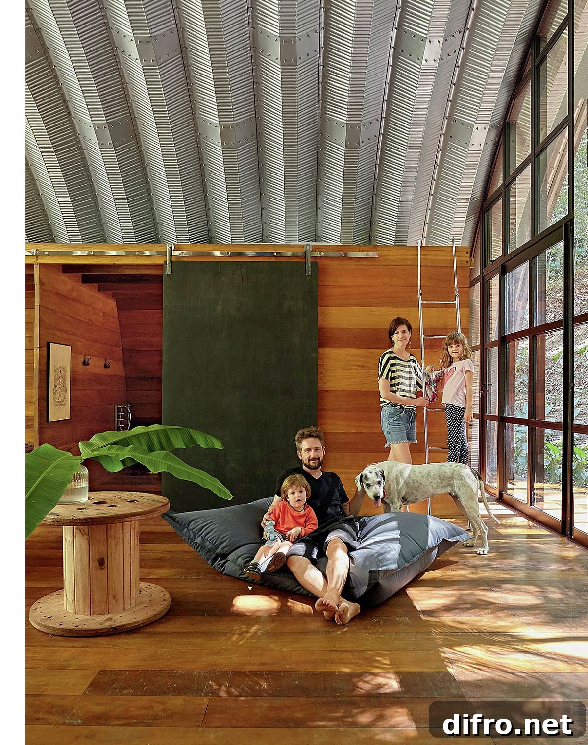 Wood, metal and glass frame of the house can be built on site within a few weeks