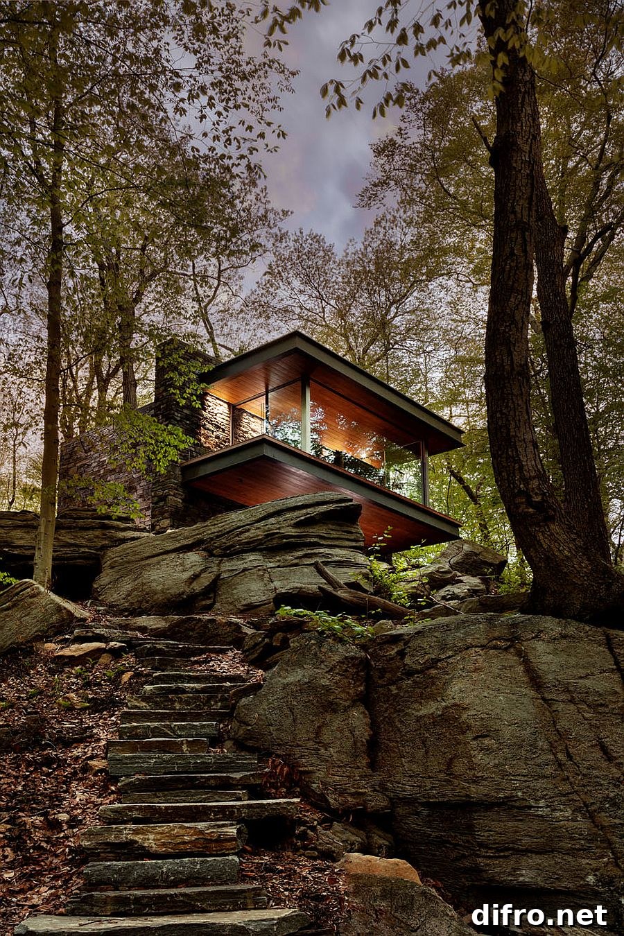 Unique Writer’s Studio designed by architect Eric J. Smith in Connecticut