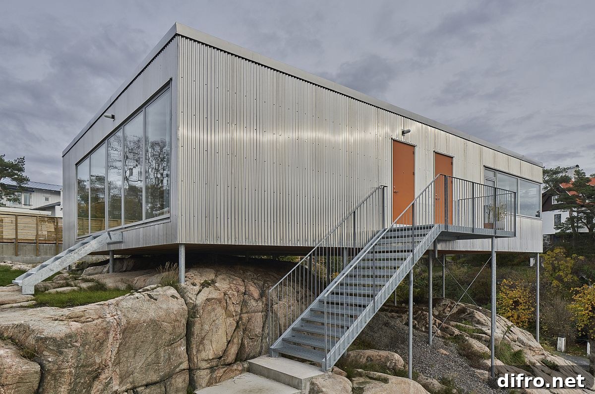 Aluminum-clad exterior of Villa Ellsinger