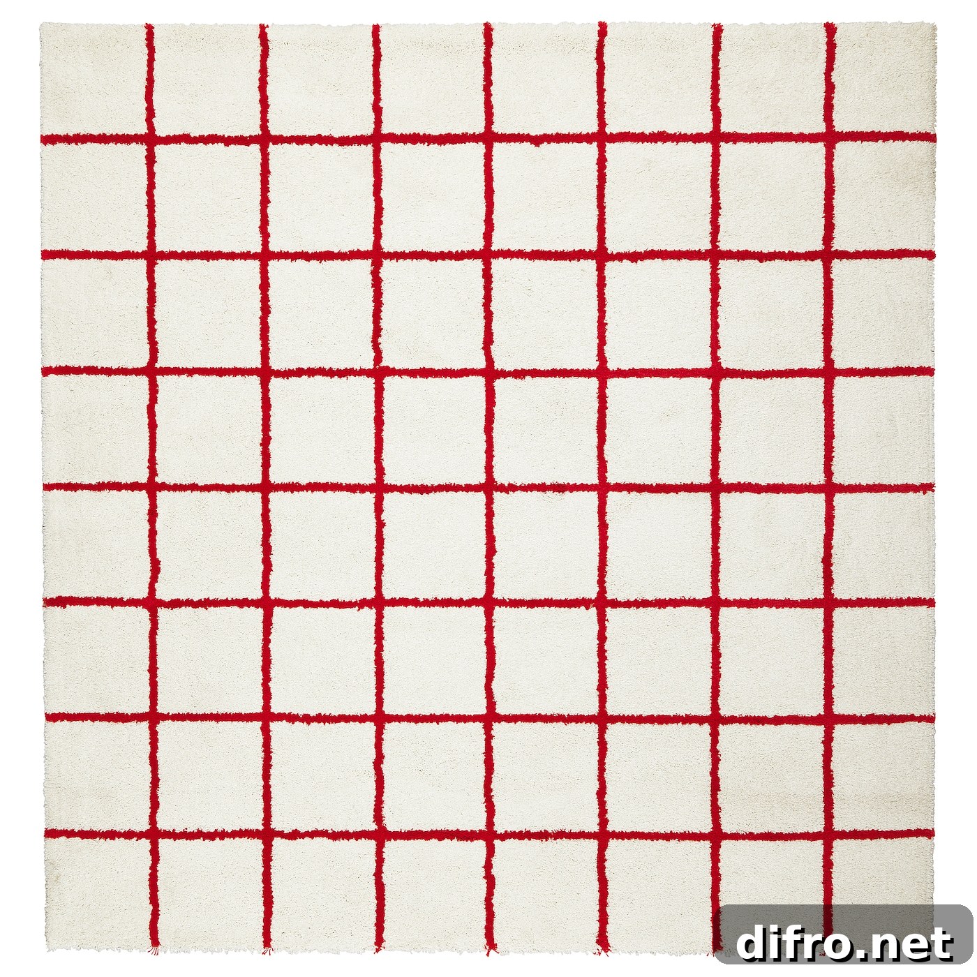 SIMESTED close-up of red and white grid pattern
