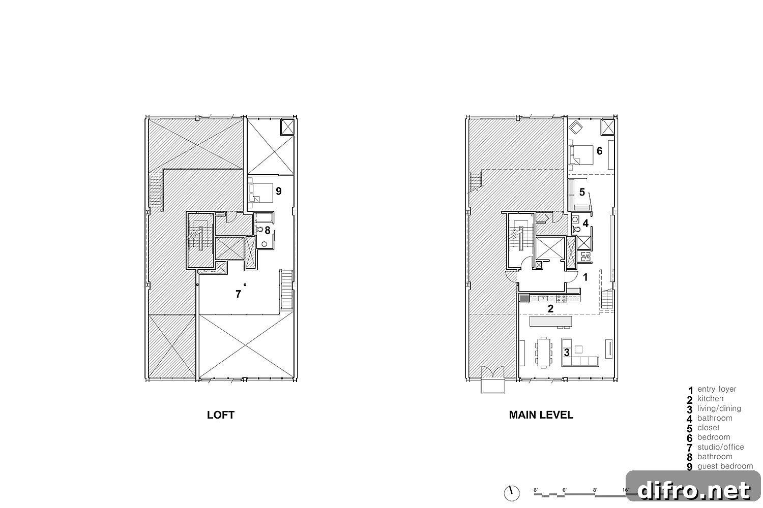 Floor plan of Capitol Hill Loft Renovation in Seattle