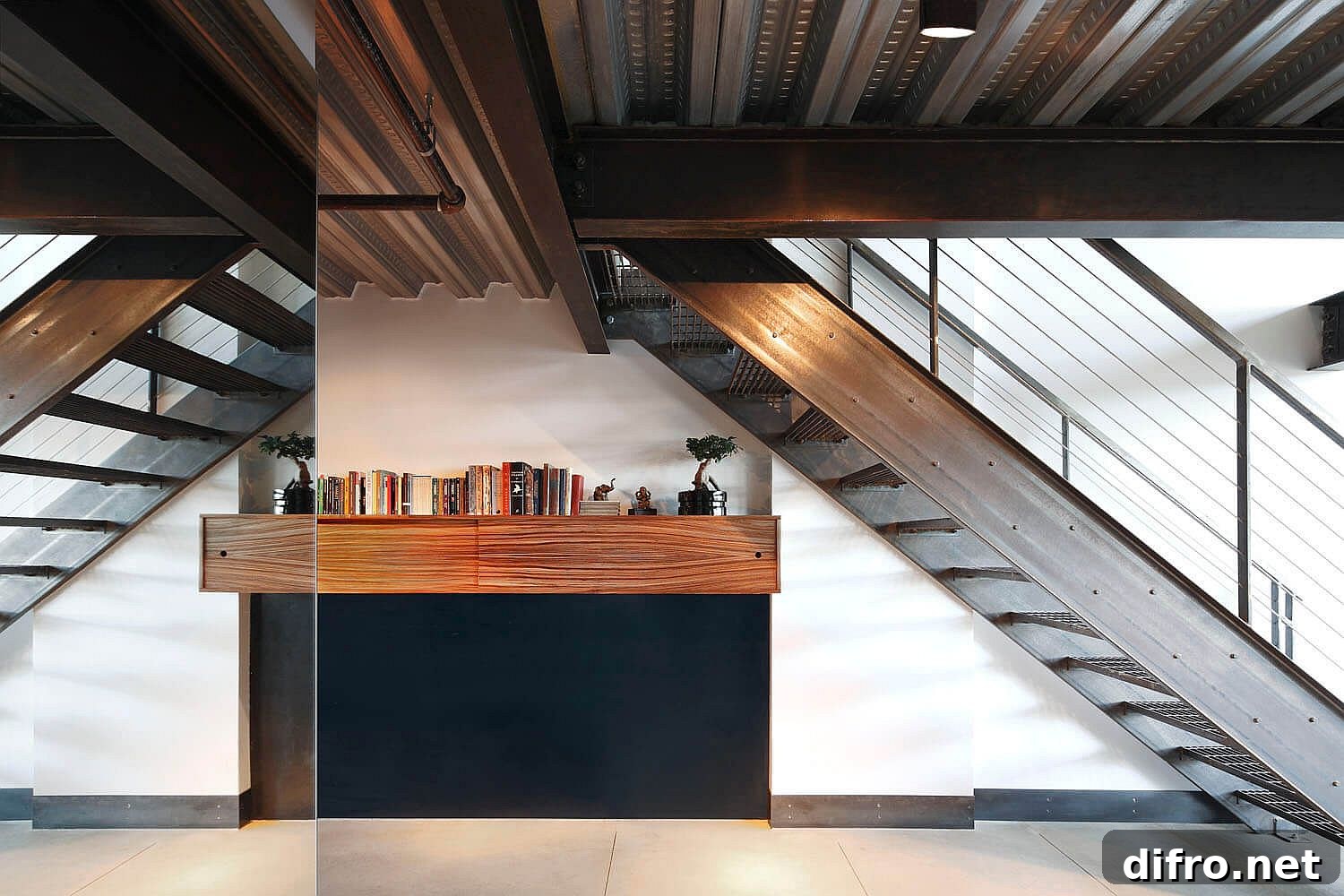 Entry and space underneath the staircase now offers ample space