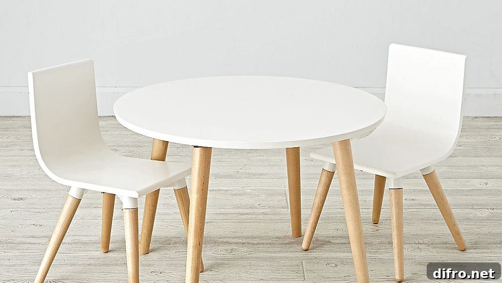 Pint-sized toddler table and chair set