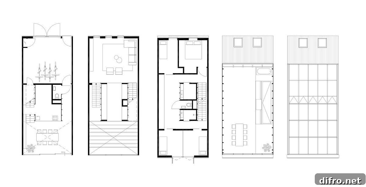 Design plan of House Buiksloterham created by NEXT architects in Amsterdam