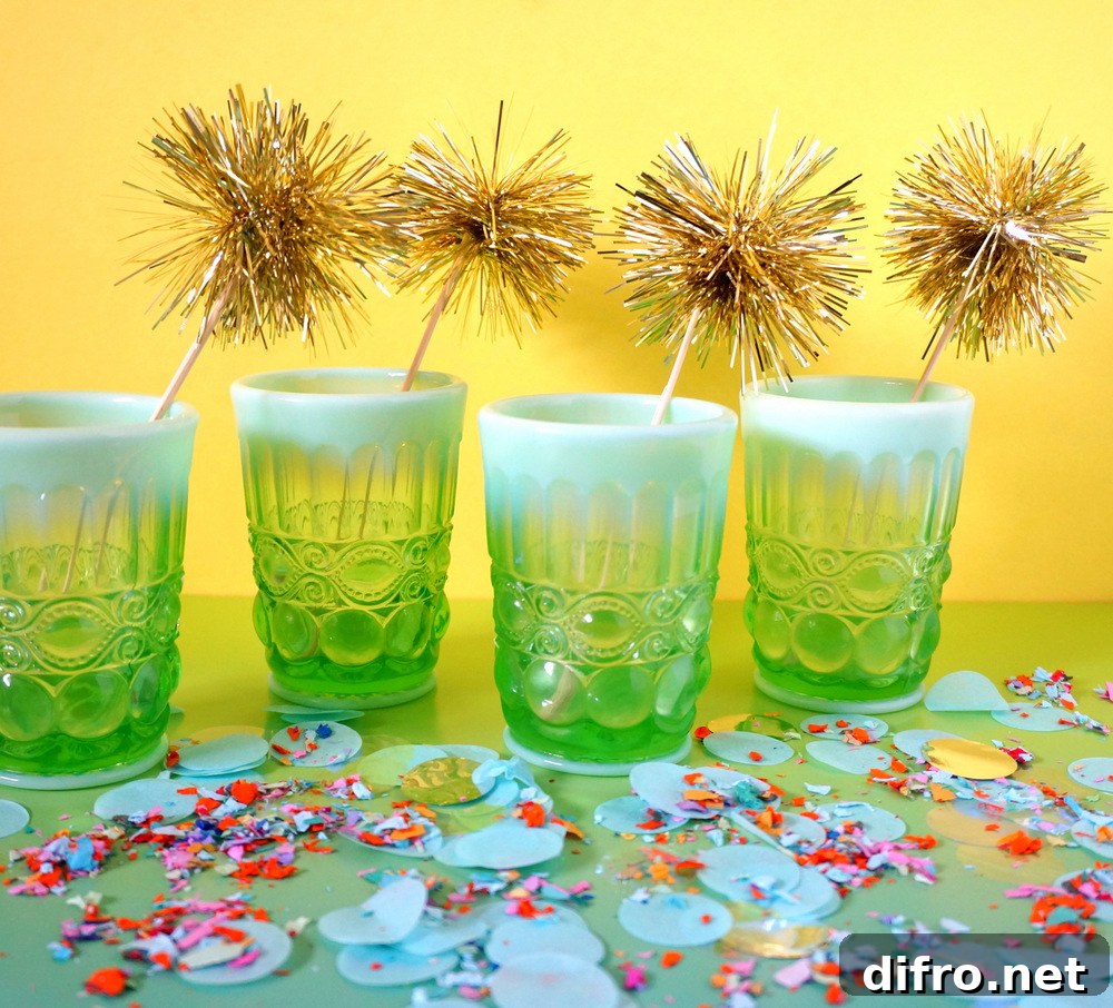 Tinsel cocktail stirrers