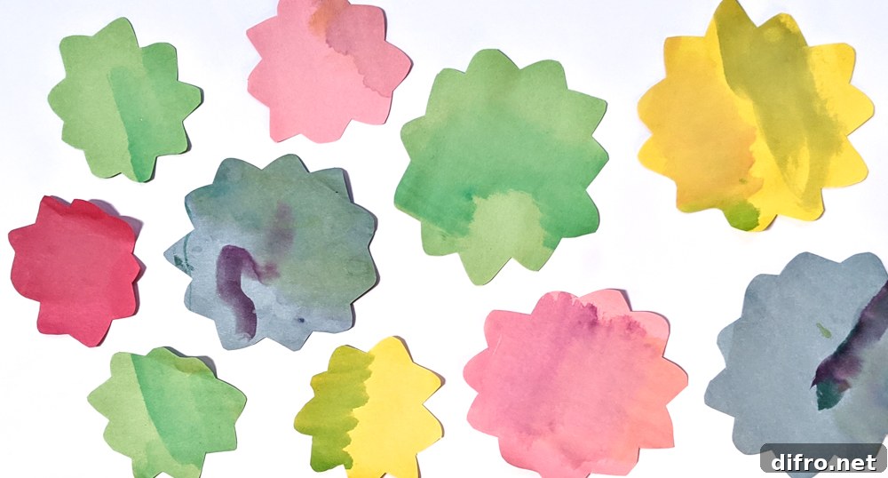 Watercolor flower mural